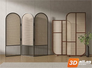 Folding screen Skp Files 